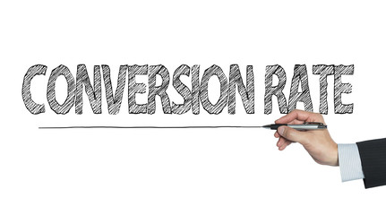 conversion rate written by hand