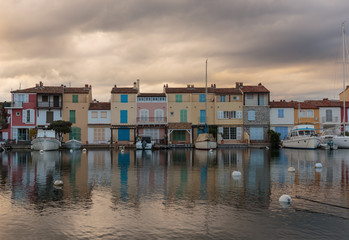 Street canals in Port Grimaud, France