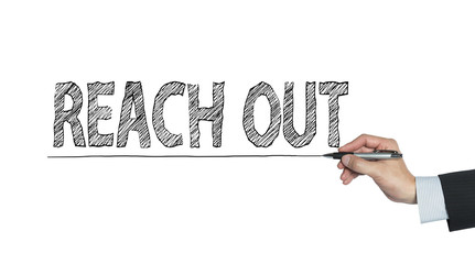 reach out written by hand