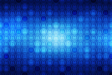 2d illustration Safety concept: Closed Padlock on digital background