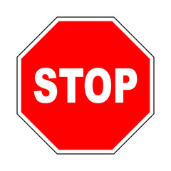 Stop icon. Do not enter sign with text. Prohibition concept. No traffic street symbol. Vector illustration