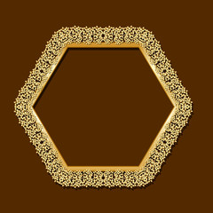 frame gold color with shadow