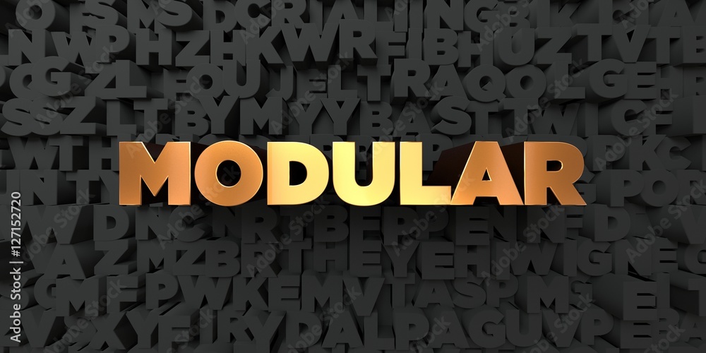 Fototapete modular - gold text on black background - 3d rendered royalty free stock picture. this image can be 