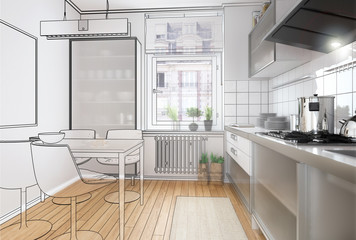 Moderne Einbauküche (Projektierung)