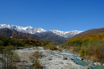 長野県　白馬村　白馬大橋付近にて