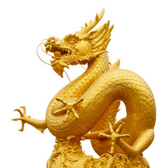 Golden dragon statue