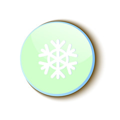 иконка снежинки, векторная иллюстрация