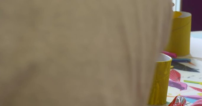 Coloration by Brush a Paper Toy.