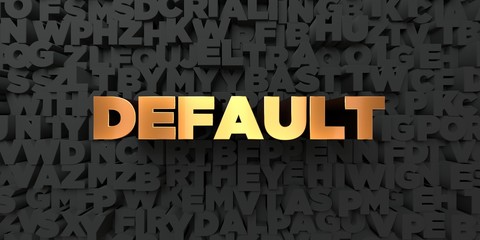 Default - Gold text on black background - 3D rendered royalty free stock picture. This image can be used for an online website banner ad or a print postcard. © Chris Titze Imaging