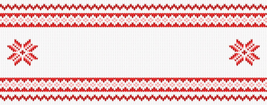 gestricktes Banner als Hintergrund mit Textfreiraum