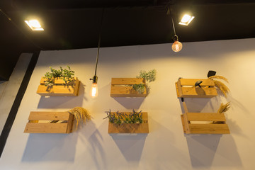 Wood box on the wall