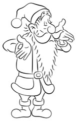 clueless santa claus cartoon