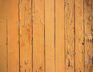 Fototapeta na wymiar Surface and texture of yellow color old wood painted for background