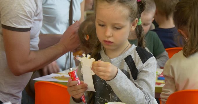 Children Engaged in Class Work.