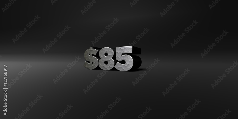 Fototapete $85 - hammered metal finish text on black studio - 3d rendered royalty free stock photo. this image 