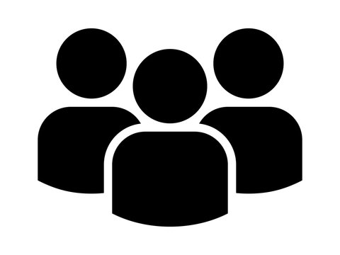Group of people or group of users / friends flat icon for apps and websites