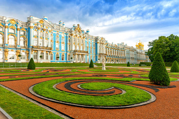 The Catherine Palace, located in the town of Tsarskoye Selo (Pushkin), St. Petersburg, Russia