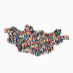 people map country Mongolia vector