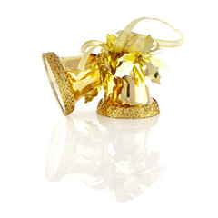 golden christmas bells