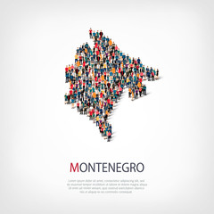 people map country Montenegro vector