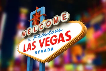 Deurstickers Welkom bij het fantastische bord van Las Vegas © Brad Pict