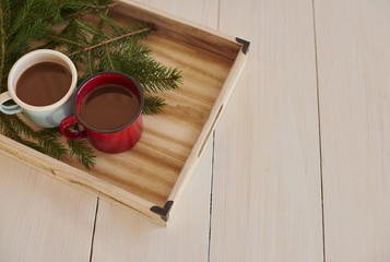 Warm yourself by drinking hot chocolate
