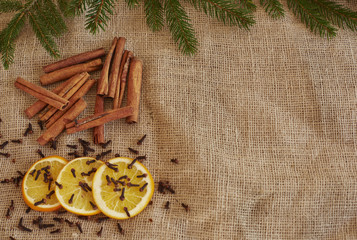 Preparing stylish Christmas decoration and food.