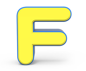 cute yellow letter F