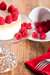 Raspberry cheesecake. 