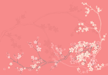 spring garden background - seasonal vector design 