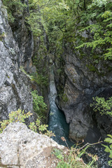 Fototapeta na wymiar Gorge in Theth, Grunas Canyon, Albania