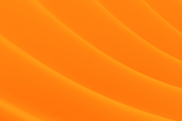 Orange abstract waves, computer generated background. 3D illustration.