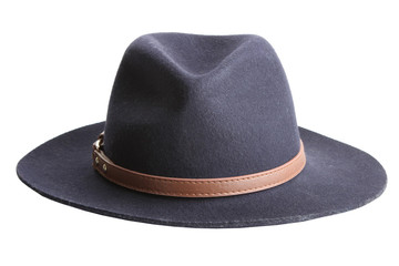 The blue hat isolated on white background