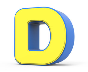 cute yellow letter D