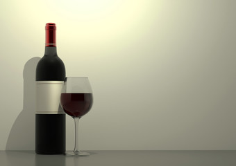 Wine and glass of wine