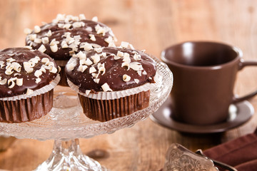 Chocolate muffin. 
