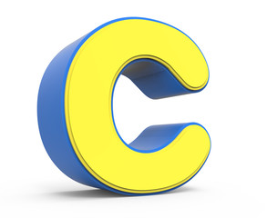 cute yellow letter C