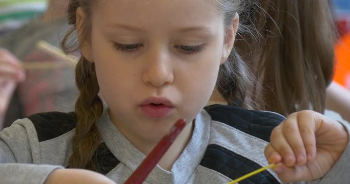 Close up Little Girl Face