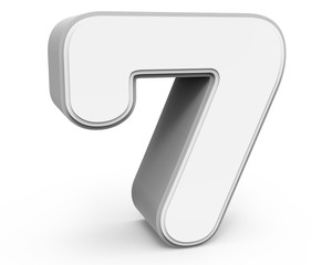 white number 7