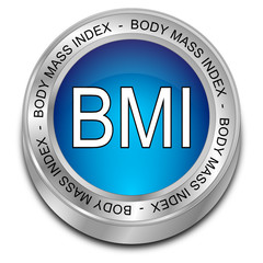 BMI - Body Mass Index Button - 3D illustration