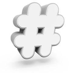 Fototapeta premium gray hashtag mark