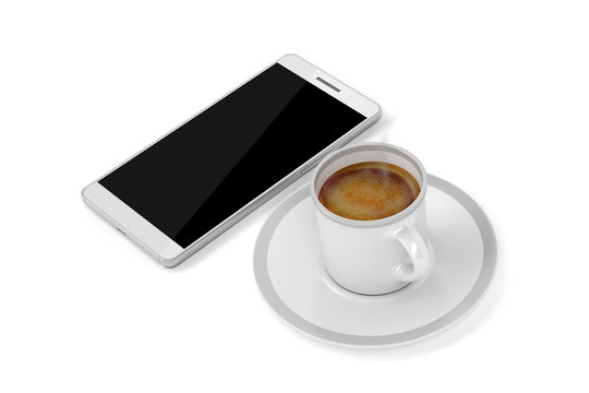 Espresso and smartphone