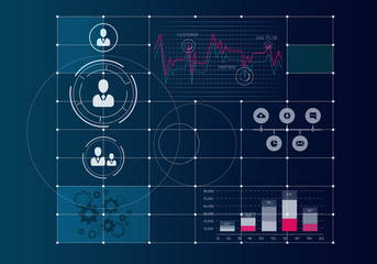 Digital user interface . Mixed media