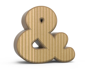 corrugated ampersand mark