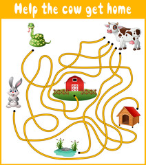 Help the cow get home