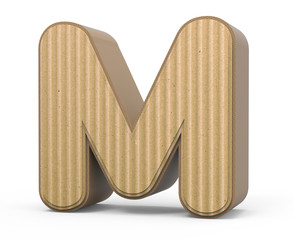 corrugated letter M