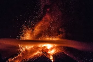Abwaschbare Fototapete Vulkan Ausbruch des Vulkans Ätna