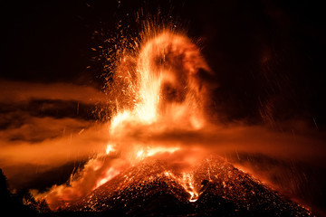 Vulkaan Etna Uitbarsting