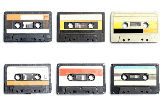 Collection of retro audio tapes