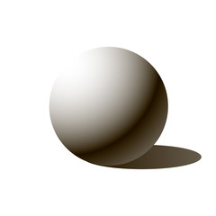 a sphere lighten from the top left corner, vector ball